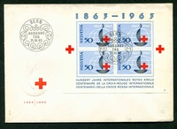 N°19-1963-SUISSE-BLOC CENTENAIRE CROIX ROUGE INTERNATIONALE