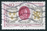 N°1563-1968-FRANCE-TRICENTENAIRE RATTACHEMENT DE LA FLANDRE