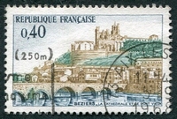 N°1567-1968-FRANCE-BEZIERS-CATHEDRALE ET PONT VIEUX