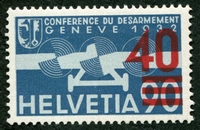 N°24A-1935-SUISSE-CONFERENCE DESARMEMENT GENEVE-40 S 90C