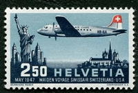 N°41-1947-SUISSE-AVION-DOUGLAS DC4-SUISSE-ETATS UNIS