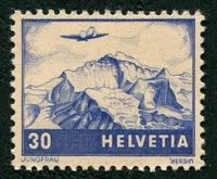 N°27-1941-SUISSE-LA JUNGFRAU-30C-OUTREMER