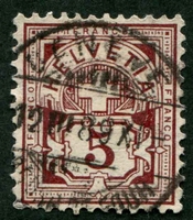 N°0065-1882-SUISSE-5C BRUN CARMINE