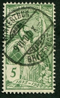 N°0086-1900-SUISSE-25E ANNIV UPU-5C VERT