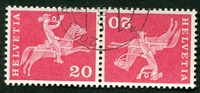N°0646C-1960-SUISSE-COURRIER MONTE XIXE SIECLE-TETE BECHE