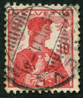 N°0131-1909-SUISSE-HELVETIA-10C-ROUGE