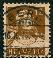 N°0139-1914-SUISSE-GUILLAUME TELL-12C-BRUN S CHAMOIS