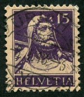 N°0141-1914-SUISSE-GUILLAUME TELL-15C-VIOLET S CHAMOIS