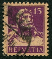 N°0141A-1914-SUISSE-GUILLAUME TELL-15C-VIOLET TERNE