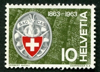 N°0706-1963-SUISSE-CENTENAIRE DU CLUB ALPIN