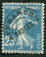 N°056-1922-FRANCE-SEMEUSE-25C-BLEU