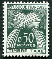 N°093-1960-FRANCE-TYPE GERBES-50C-VERT FONCE