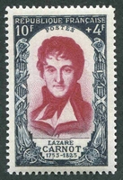 N°0869-1950-FRANCE-LAZARE CARNOT-10F+4F-LIE DE VIN