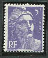 N°0883-1951-FRANCE-MARIANNE DE GANDON-5F-VIOLET