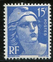 N°0886-1951-FRANCE-MARIANNE DE GANDON-15F-OUTREMER