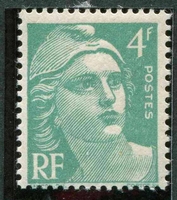 N°0807-1948-FRANCE-MARIANNE DE GANDON-4F-EMERAUDE