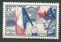 N°0996-1954-FRANCE-ST CYRIEN ET PORCHE DE L'ECOLE-15F-BLEU