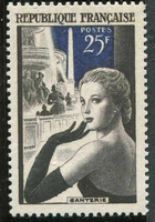 N°1020-1955-FRANCE-LA GANTERIE-25F-NOIR VIOLACE