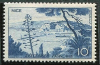N°1038-1955-FRANCE-PORT DE NICE-10F-BLEU