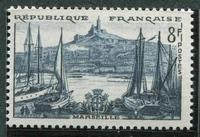 N°1037-1955-FRANCE-PORT DE MARSEILLE-8F-ARDOISE