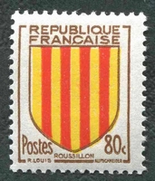 N°1046-1955-FRANCE-ROUSSILLON-80C