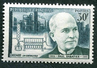 N°1058-1956-FRANCE-PAUL SABATIER-30F-VERT NOIR