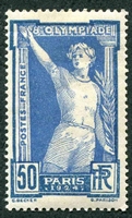 N°0186-1924-FRANCE-J.O. DE PARIS-50C-BLEU ET OUTREMER