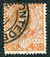 N°0068-1901-ITALIE-VICTOR EMMANUEL III-20C-ORANGE