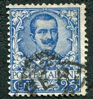 N°0069-1901-ITALIE-VICTOR EMMANUEL III-25C-BLEU