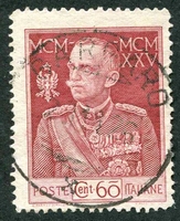 N°0175-1925-ITALIE-JUBILE VICTOR EMMANUEL III-60C-CARMIN
