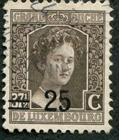 N°0115A-1916-LUXEMBOURG-DUCHESSE MARIE ADELAIDE-25 S 37C1/2