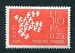 N°1309-1961-FRANCE-EUROPA-25C-ROUGE 