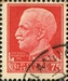 N°0233-1929-ITALIE-VICTOR EMMANUEL III-75C-ROSE ROUGE 
