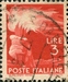 N°0491-1945-ITALIE-FLAMBEAU-3L-ROSE ROUGE 