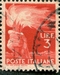 N°0491-1945-ITALIE-FLAMBEAU-3L-ROSE ROUGE 