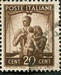 N°0482-1945-ITALIE-FAMILLE ET JUSTICE-20C-BRUN FONCE 