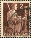 N°0490-1945-ITALIE-ARRACHAGE-2L-BRUN LILAS 