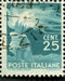 N°0483-1945-ITALIE-FLAMBEAU-25C-EMERAUDE 