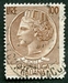 N°0729-1955-ITALIE-MONNAIE SYRACUSAINE-100L-BRUN 