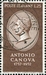 N°0740-1957-ITALIE-MEDAILLON ANTONIO CANOVA-25L-BRUN LILAS 
