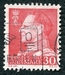 N°0399-1961-DANEMARK-FREDERIC IX-30-ROUGE 