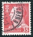 N°0421-1963-DANEMARK-FREDERIC IX-35-ROUGE CARMINE 