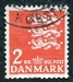 N°0305-1946-DANEMARK-ARMOIRIES-2K-ROUGE 