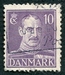 N°0282-1943-DANEMARK-ROI CHRISTIAN X-10-VIOLET 