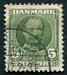 N°0055-1907-DANEMARK-ROI FREDERIC VIII-5-VERT 