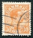 N°0141-1921-DANEMARK-ROI CHRISTIAN X-30-ORANGE 