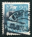N°0183-1927-DANEMARK-VOILE BLANCHE-25-BLEU PALE 