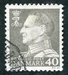 N°0401-1961-DANEMARK-FREDERIC IX-40-GRIS 