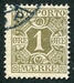 N°01-1907-DANEMARK-1 ORE-OLIVE 