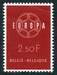 N°1111-1959-BELGIQUE-EUROPA-2F50-ROUGE BRUN 
